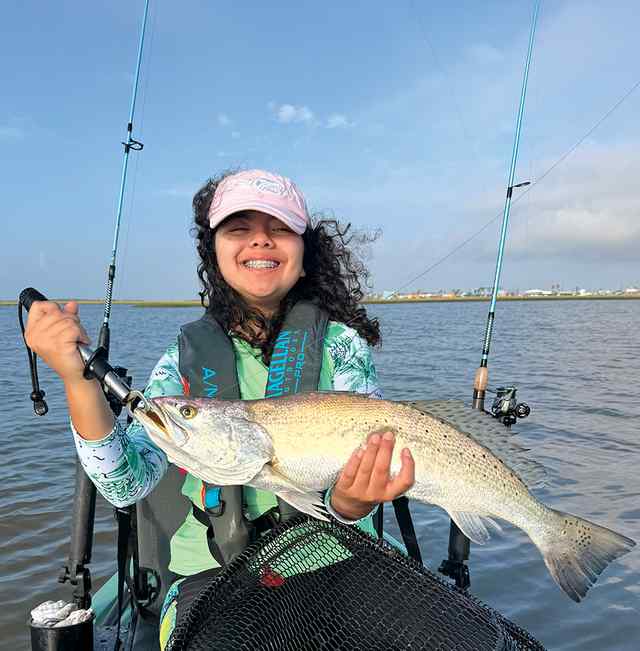 Julie Vargas Matagorda - 25.5" personal best trout! CPR