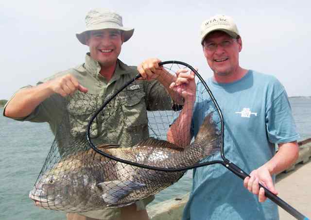 Eric and Hub Phipps Galveston Harbor35&quot; black drum