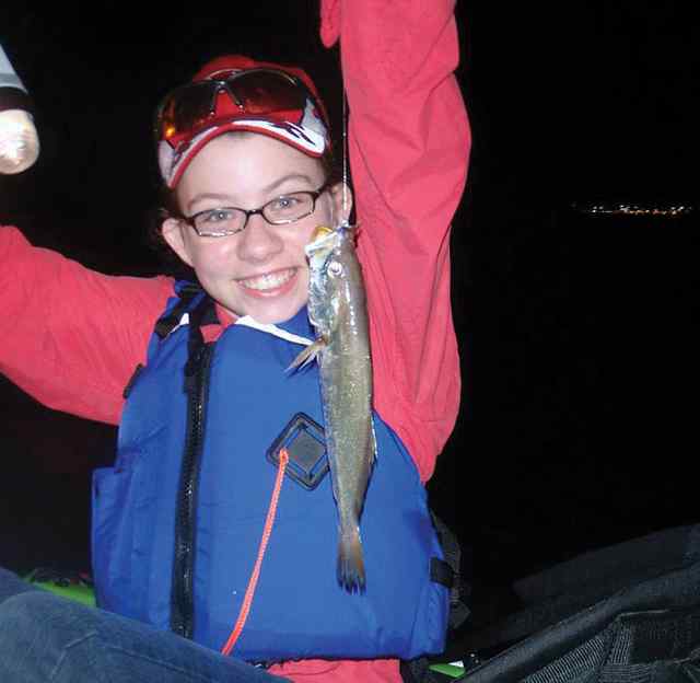 Katie Douglas first kayak trout! CPR