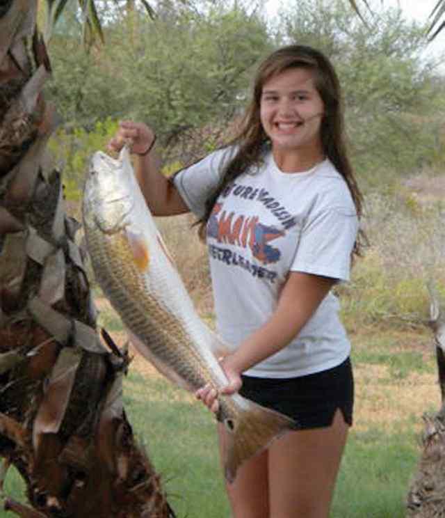 Bailie Olson Lower Laguna Madre34&quot; first redfish!