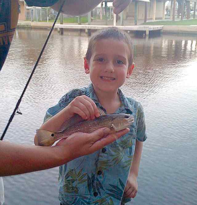 Jackson Vicic West Bay12&quot; first redfish!