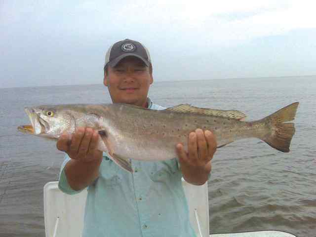 Bobby Yu Sabine Pass27&quot; personal best trout!