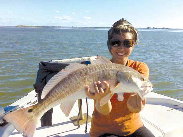 Samantha Martinez Aransas Pass27&quot; first redfish!