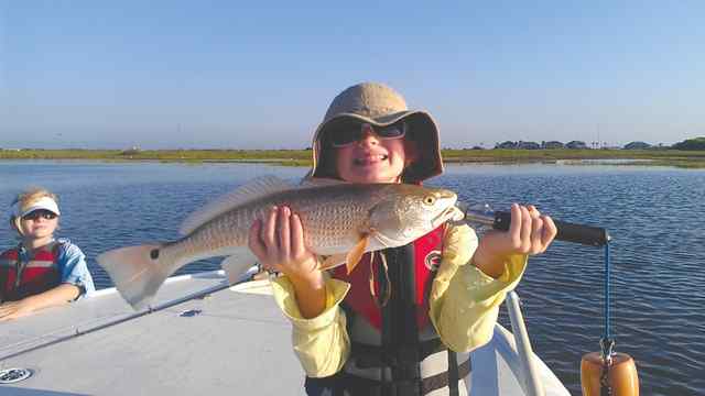 Kendall Koster Port O'Connorfirst redfish!