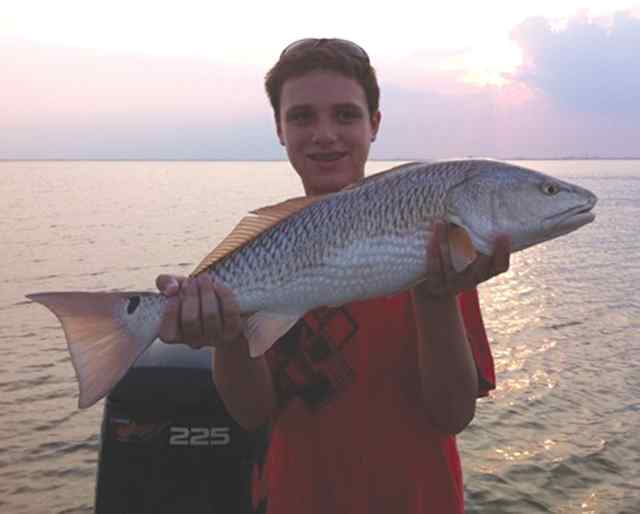 Austin Woodward Sabine Lake28&quot; first redfish!