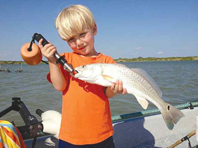 Case Dahlman Seadrift18&quot; first redfish!