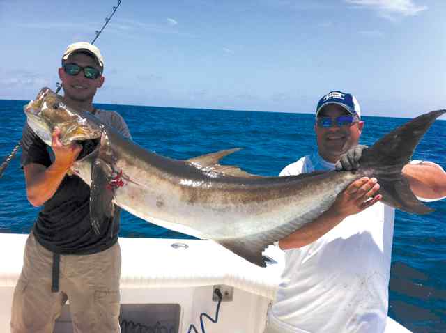 Josh Jordan & Chayse Jones Port Aransas67&quot; 78lb ling