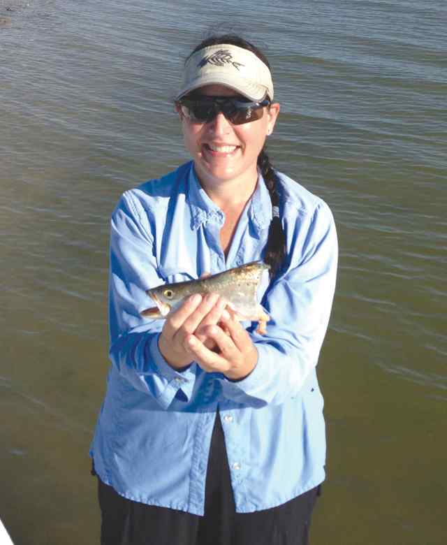 Jennifer Zeplin San Antonio Bayshark-bitten trout