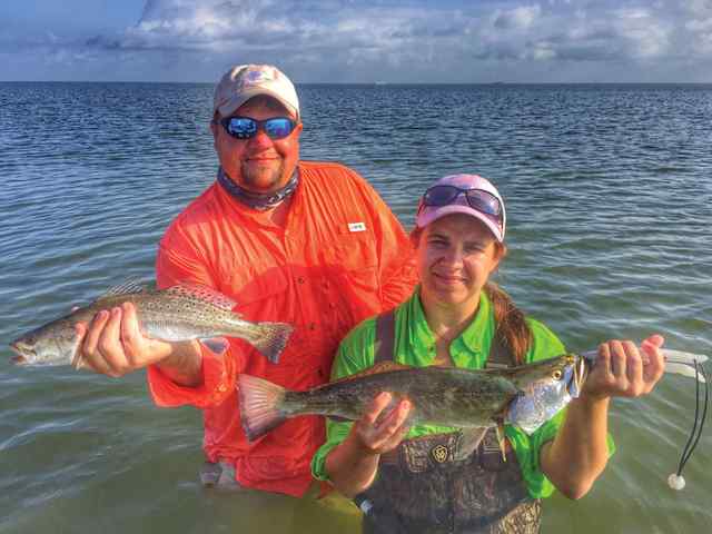 Jennifer Kendrick & husband, Brandon Port O'ConnortroutJennifer caught her first trout wade fishing on this trip!
