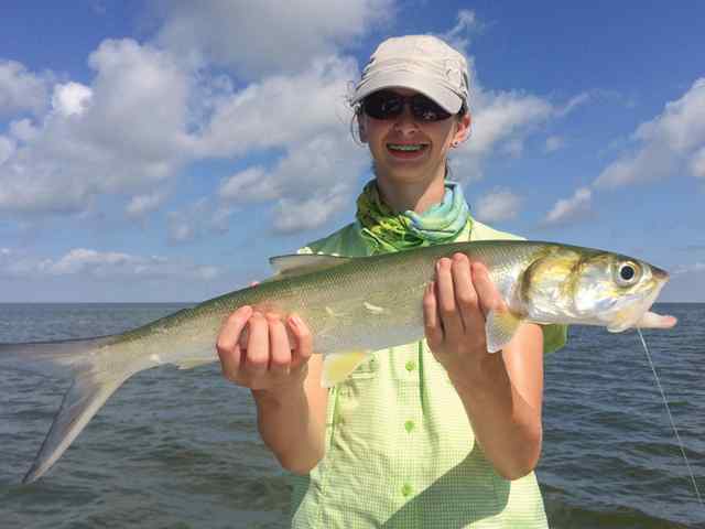 Katelyn Krivan Matagorda wade fishingladyfish