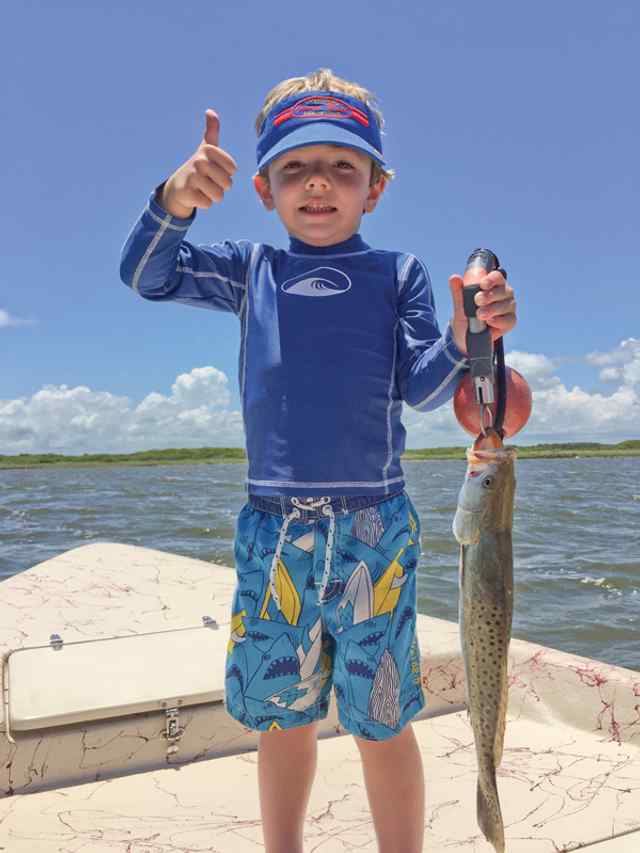 Carter James Upper Laguna Madre17&quot; first trout!