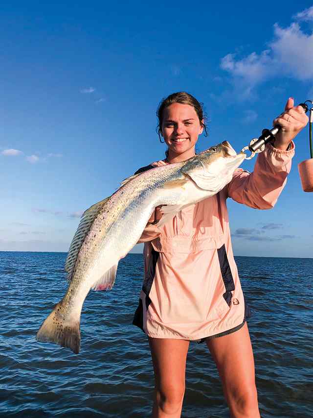 Claire Alford East Matagorda Bay - trout CPR, caught on croaker