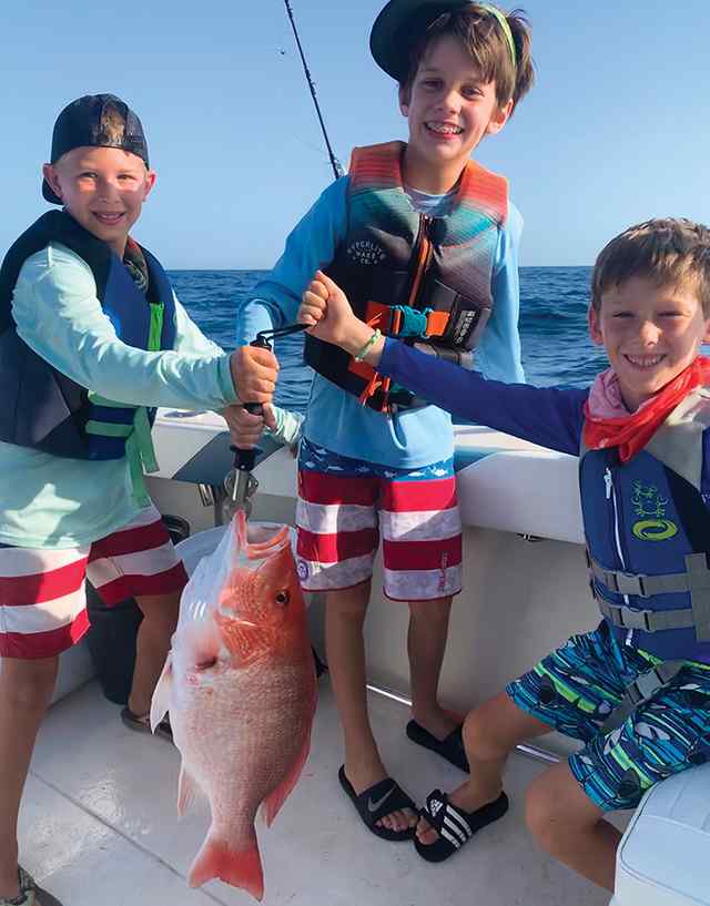 Reese & Carson Carroll, & Colton Coan Port O'Connor - red snapper