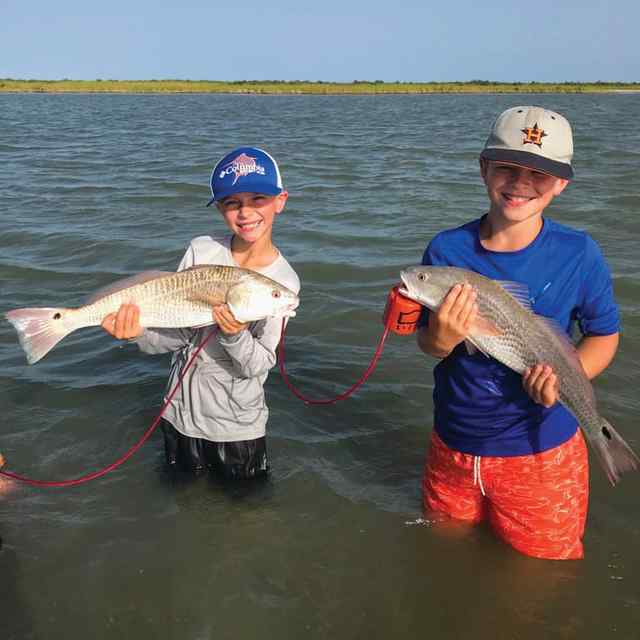Jude & Luke St. Joe - redfish, first time wade fishing!