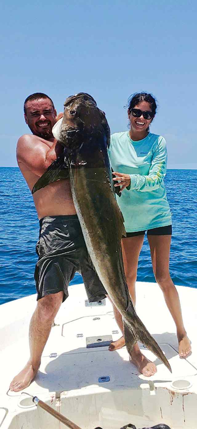 Jonathan Smith Port O'Connor - 76 lb cobia, caught on a 30 lb test