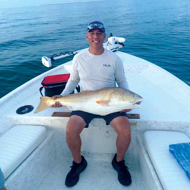 David Asebeto Redfish Island (Galveston Bay) - 44" first redfish! CPR