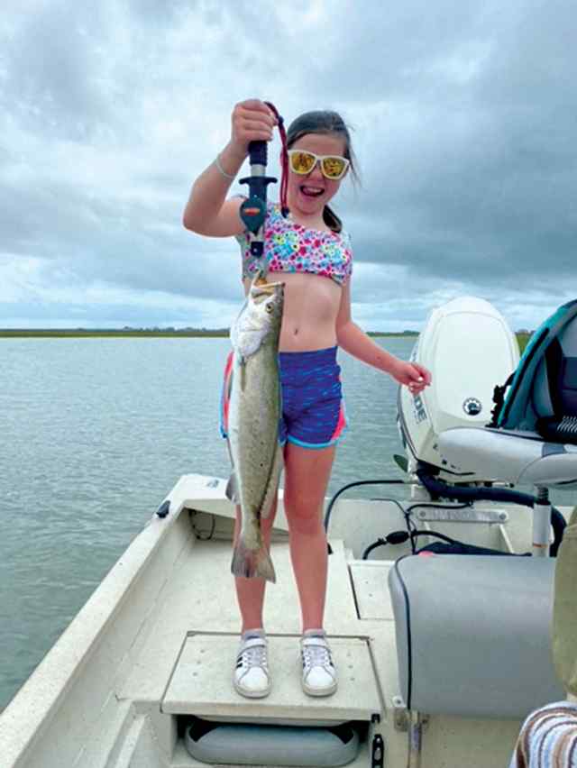 Kenzley Huckaby San Luis Pass - 23" trout, caught on live shrimp under a popping cork