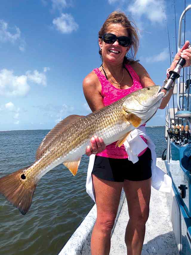 Debbie Morganstern Aransas Pass - 31" redfish, fishing with Capt Dean Thomas