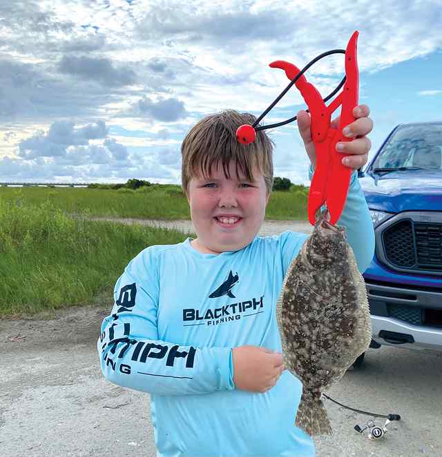 Henry Payne San Luis Pass - first flounder!