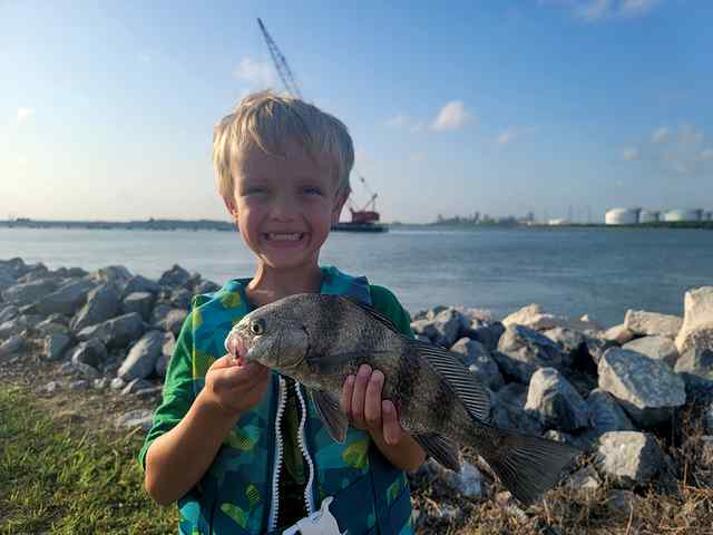 Troy Souza Sabine Pass Shipping Channel - black drum