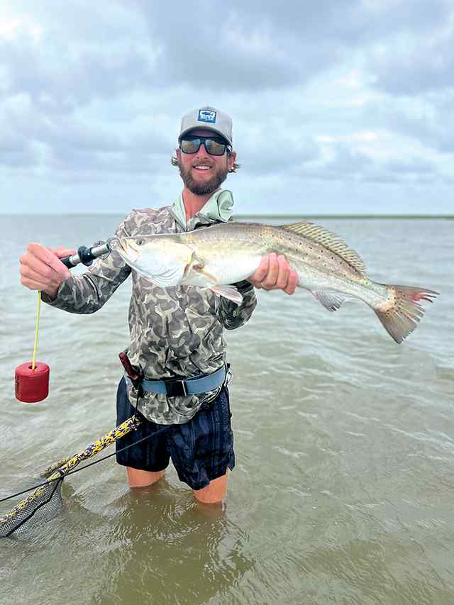 Braden Pichon East Matagorda Bay - 27" personal best trout! CPR