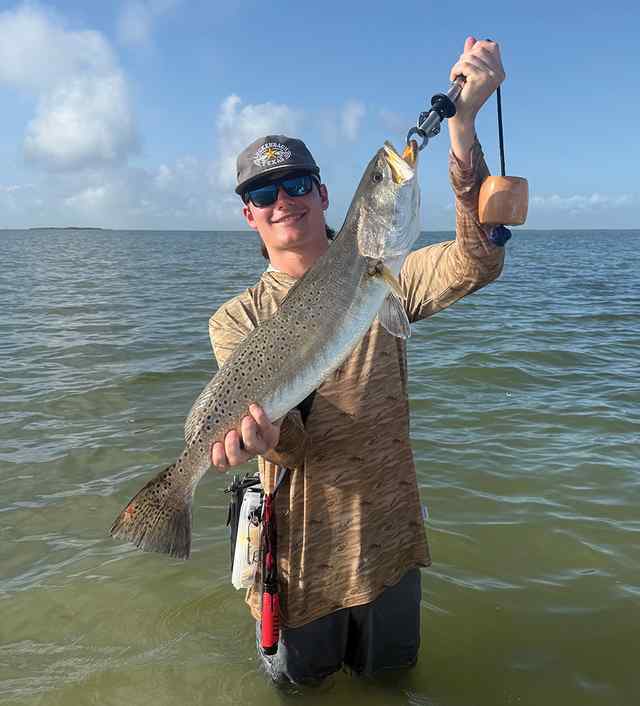 Noah Dixon Port Mansfield - 28" 7# personal best trout! CPR