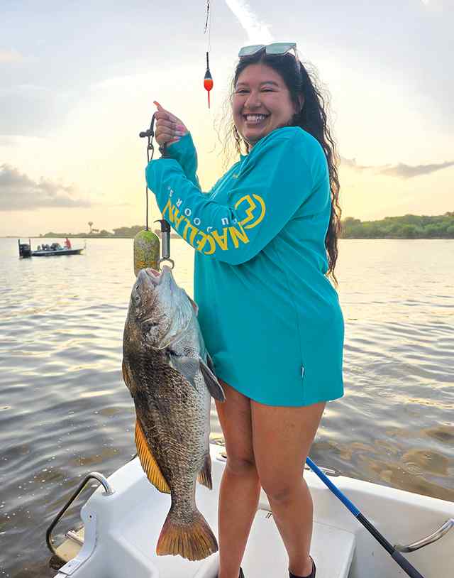 Alexis Gonzales Sabine Pass, Port Arthur - PB black drum! CPR, caught on live shrimp