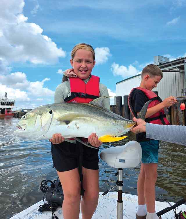 Avery Halter Sabine Pass, Port Arthur - first jack! CPR, caught with live shrimp on a pop and cork