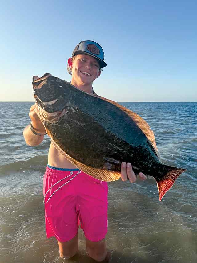 Casher Rhodes Lower Laguna Madre - flounder, caught on a Hogie artificial lure