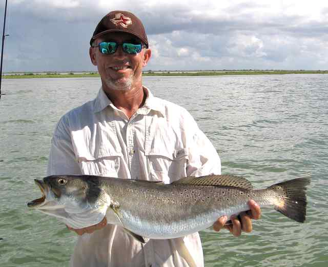 David McCaleb Espiritu Santo Bay

7 lb trout, caught on a top water