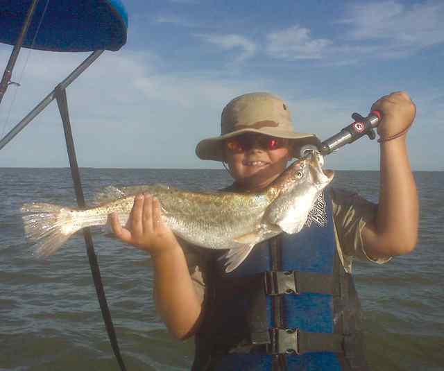 Jake Carlile Matagorda Bay23&quot; personal best trout!