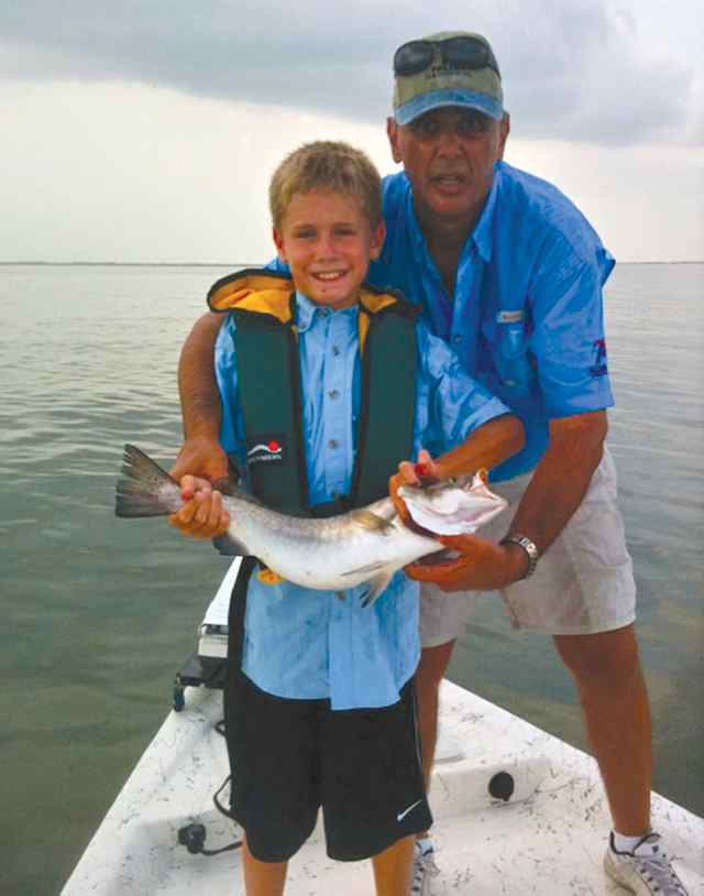Chase Gregory Bolivar Peninsula24&quot; first trout!