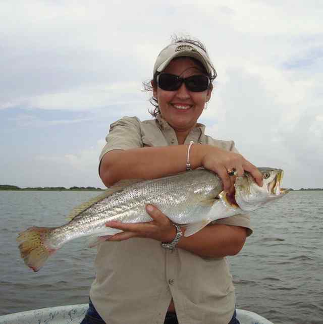 Estela Lopez Port Mansfield27&quot; speckled trout