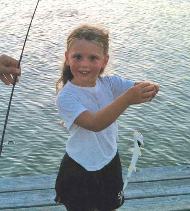 McKenzie McGuffin Copano Bayfirst fish on 4th birthday!