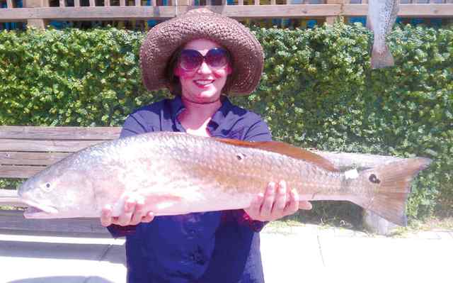 Melynda Rodriguez Laguna Madre30&quot; first redfish!