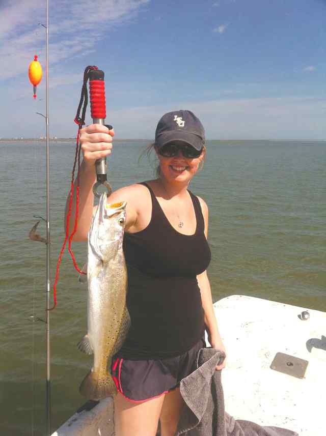 Amber San Luis Pass23&quot; first speck!