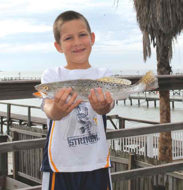 Luke Nichols Port Mansfield16&quot; first keeper trout!