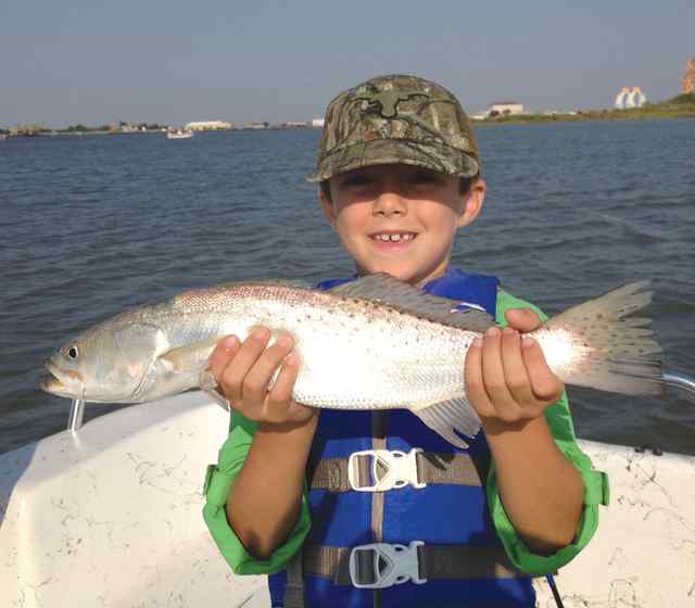 Christopher Pierron Sabine Pass19&quot; first trout
