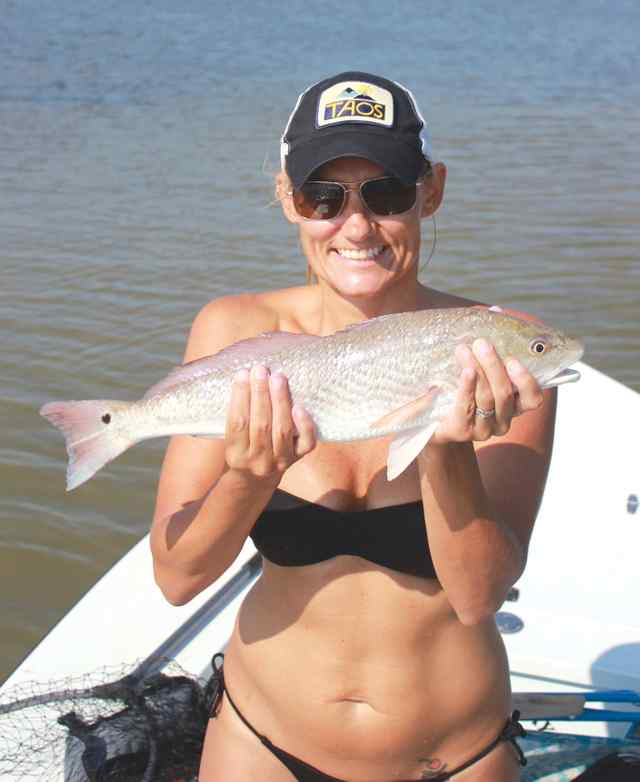 Jennifer Taylor Port O'Connor22&quot; first redfish!
