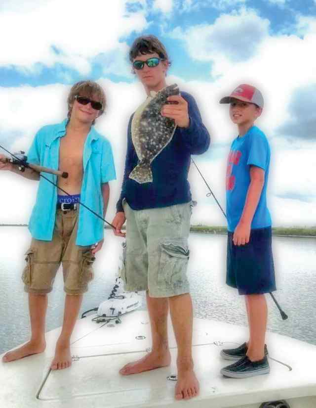Konner & Klayton Kristoff and friend flounder