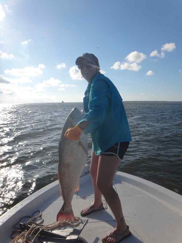 Candice Andrews Port O'Connor50&quot; 60 lb redfish