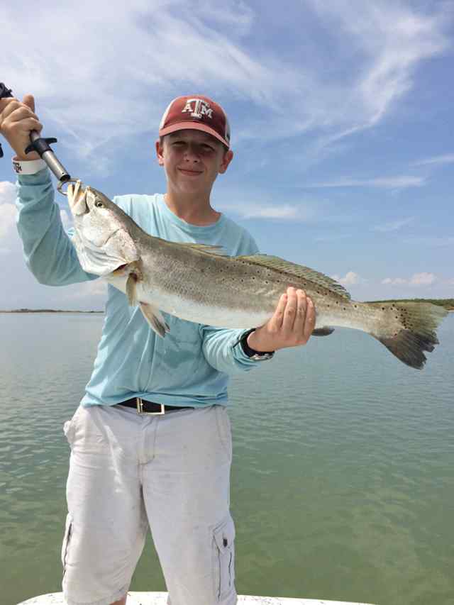 Jayden Grayson Arroyo City29.5&quot; first trophy trout! CPR