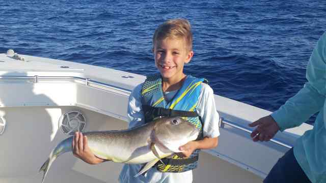 Aaron Jensen Gulf, 60 miles out, 800' downfirst tilefish!