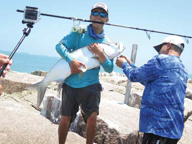 Mark Martinez Port Aransas north jetty50&quot; tarpon, caught using live shrimp with a float