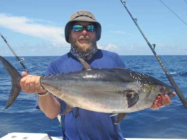 Rickey Torres Fish &amp; Fun IIblackfin tuna, caught trolling black bart lure 300' deep