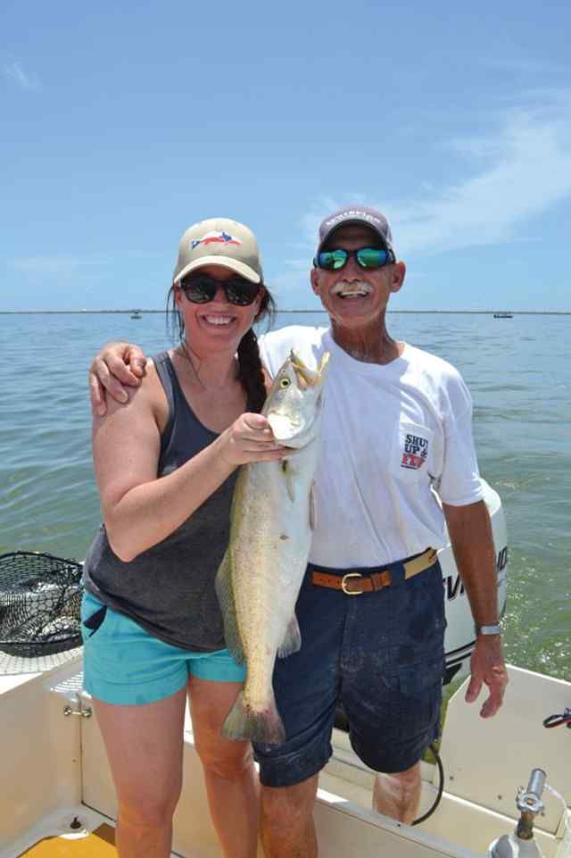 Colie Blumenshine & Bob "Mangus" Drisgell East Galveston Baytrout