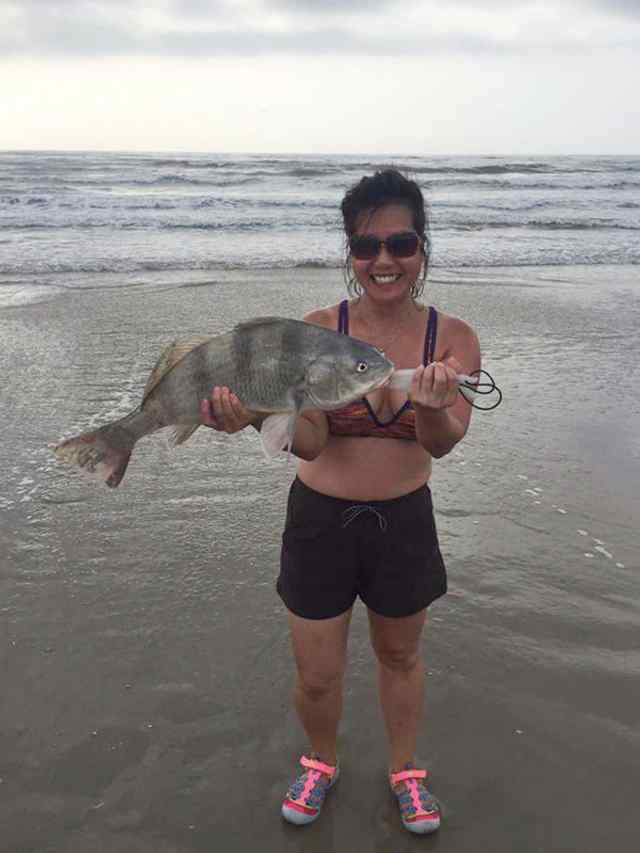 Connie Keplinger Padre Island National Seashore25&quot; first black drum