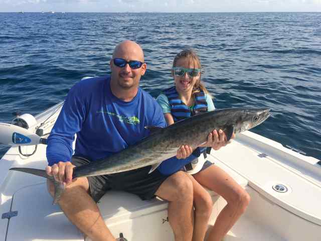 Haley Gresham Freeport - first kingfish!