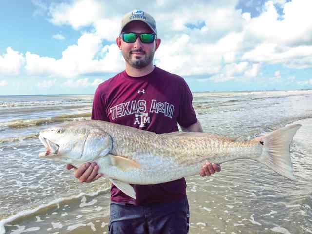 Nate Vrana Crystal Beach, Bolivar - 44" bull red