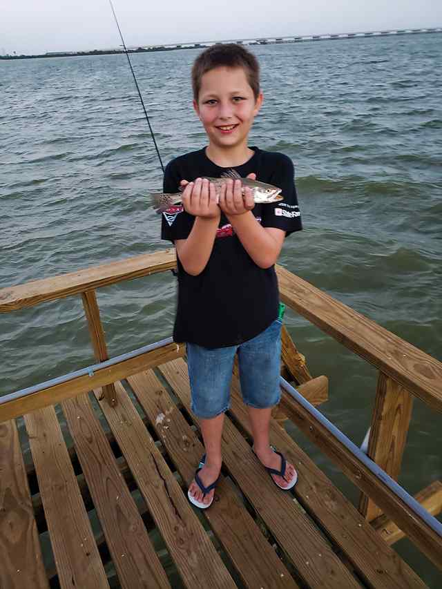 Cash Thompson Copano Bay - first trout!
